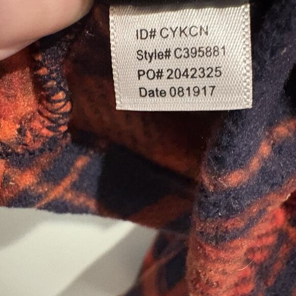 Plaid Pajama Set Womens XL Red Navy Tartan Lounge Button Top & Bottoms Soft Cozy - Picture 10 of 12